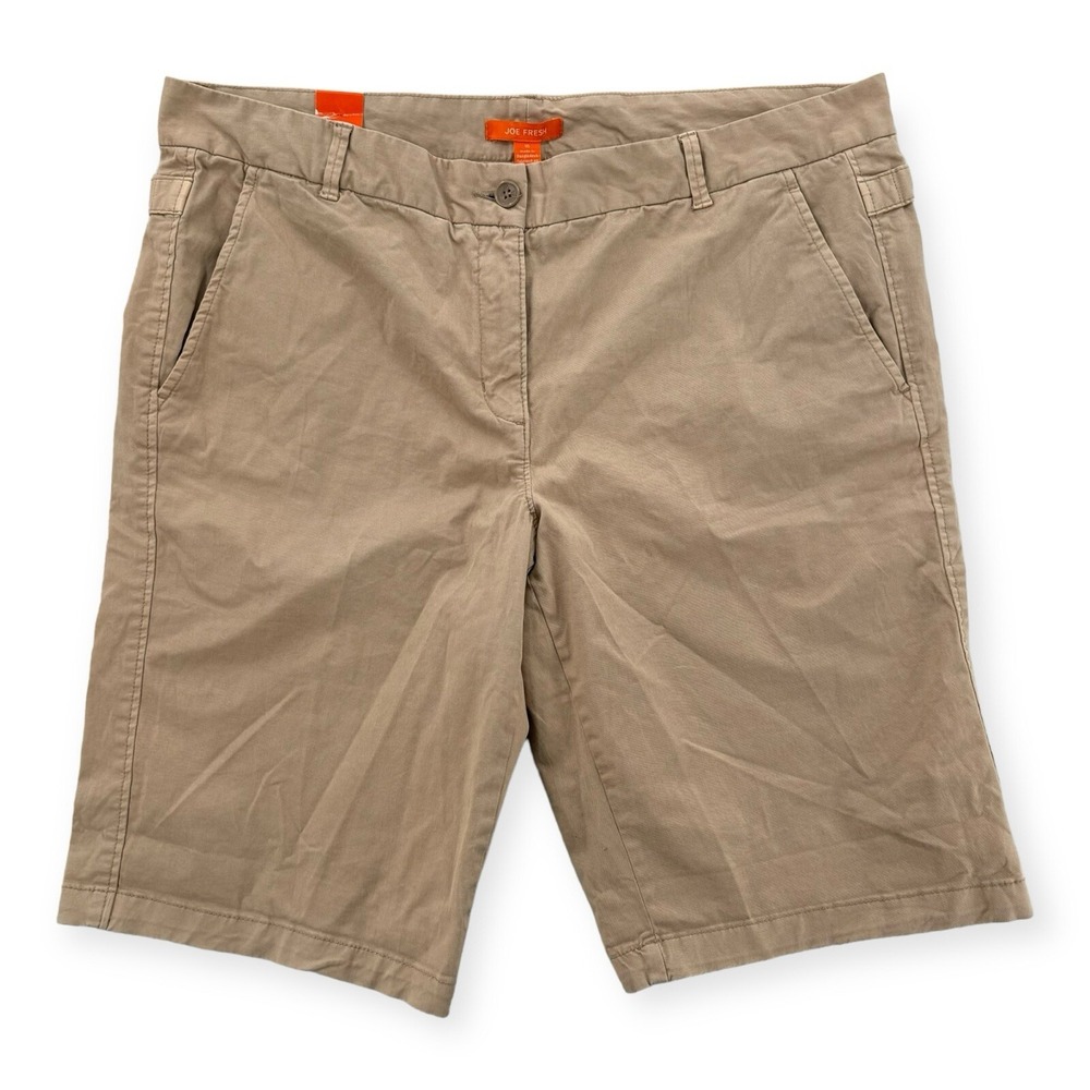 Joe Fresh Shorts Womens Size 16 Mid Rise Bermuda‎ Casual Walking Cotton NEW